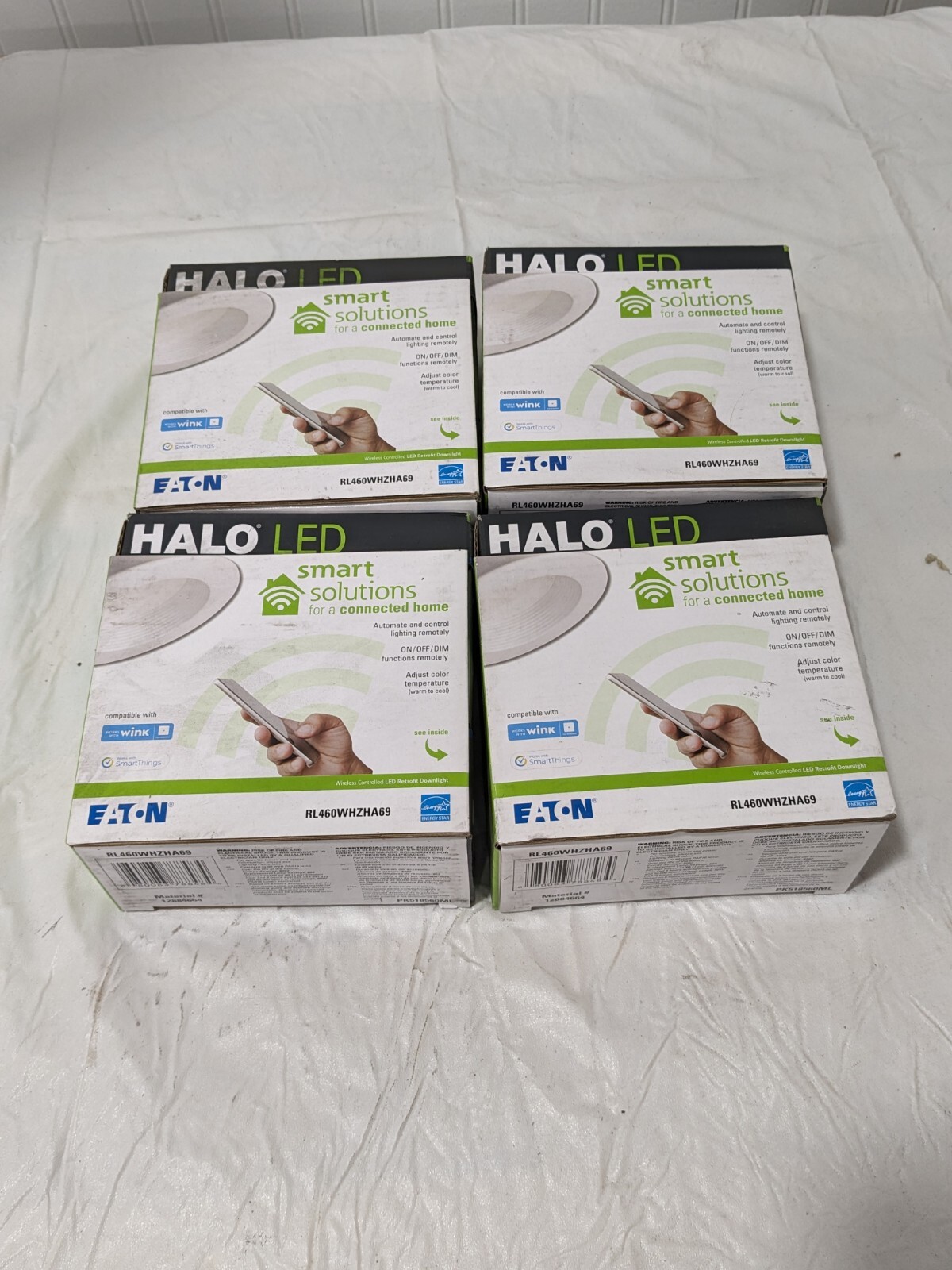 Halo 4″ Wireless Smart Integrated LED Recessed Ceiling Light Qty 4 RL460WHZHA69