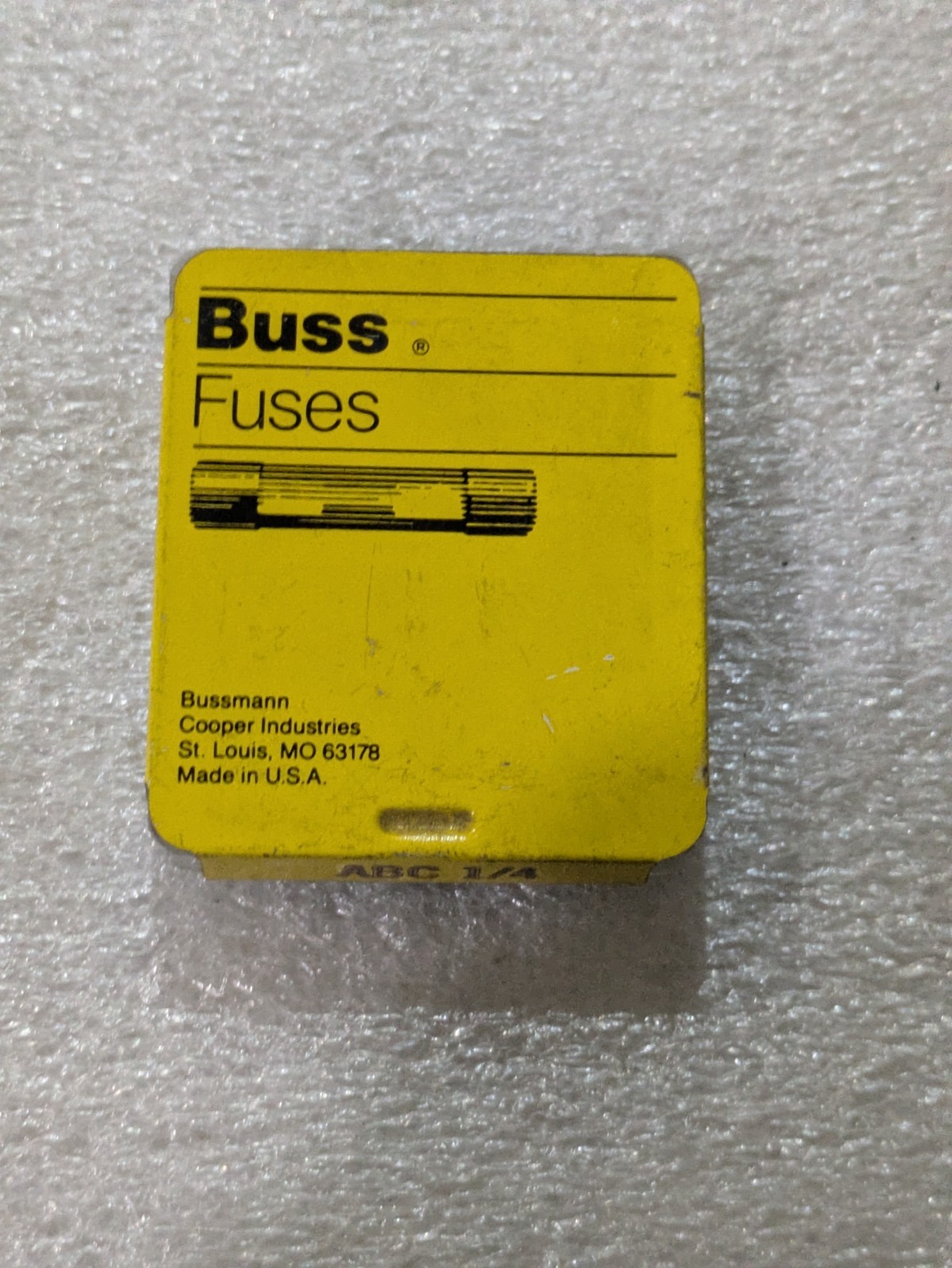 Bussmann ABC 1/4 Ceramic Fuse Pack of 5 Industrial Electrical OEM Hardware Part