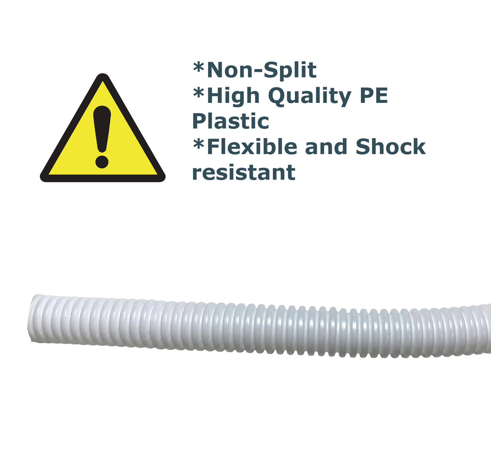 Conduit Non-Split Black & White Flexible Cable Tidy Tube Trunking PE