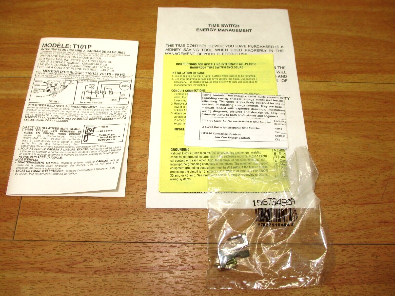 Intermatic T101PC *NEW* Mechanical Time Switch Timer Clear Cover 120V