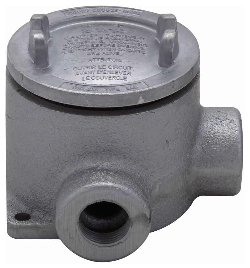 Crouse-Hinds EABL26, (2) 3/4″ Hub, Iron, Explosionproof Conduit Outlet Box, 1pc