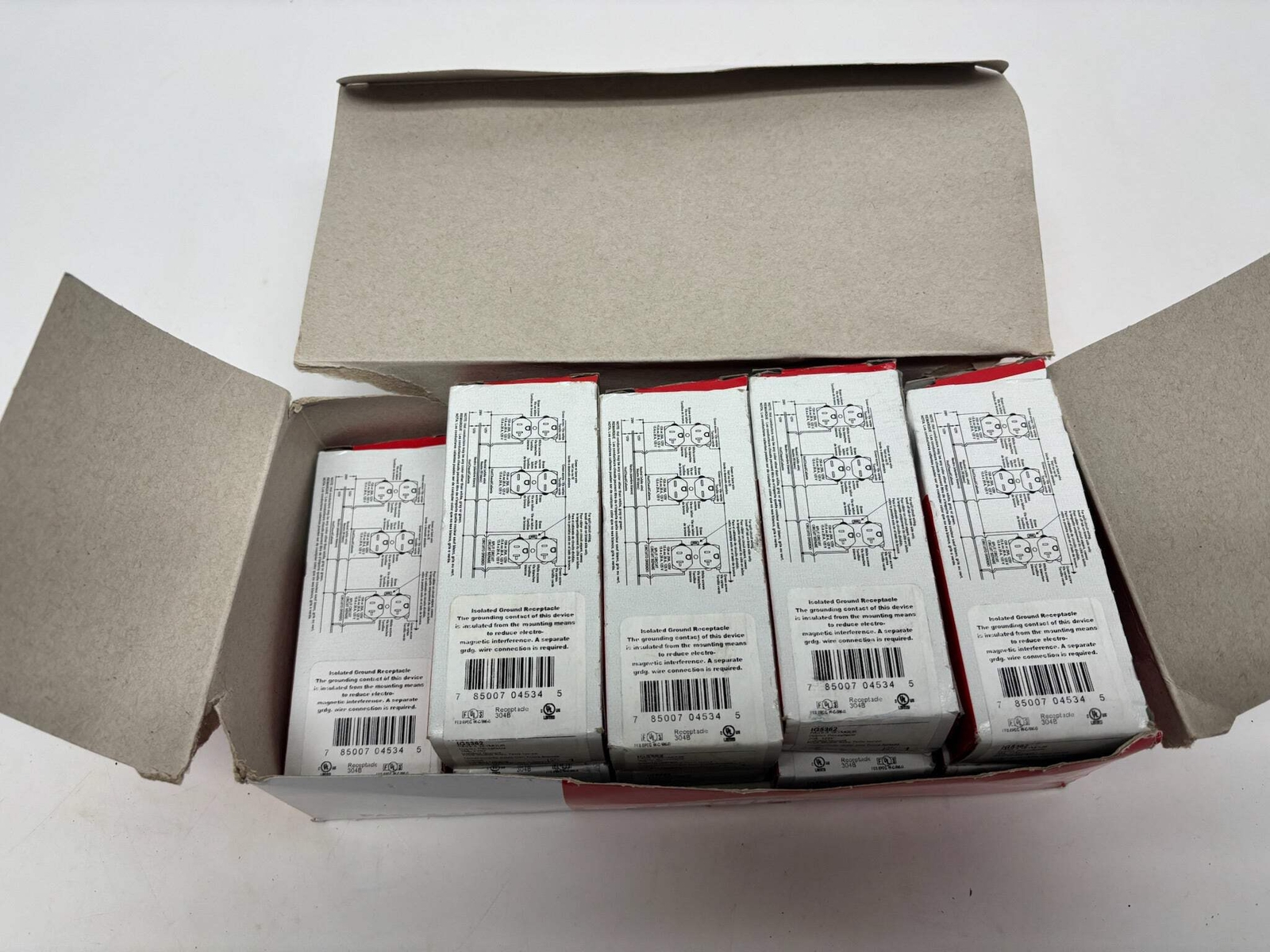 9 PC New Open Legrand IG5362 Isolated Ground Duplex Receptacle, 20A, 125V, Orang