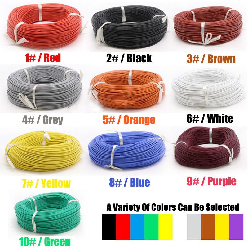 Flexible Silicone Cable Wire 2AWG~30AWG High Temp 0.08mm Tinned Copper Wire UL