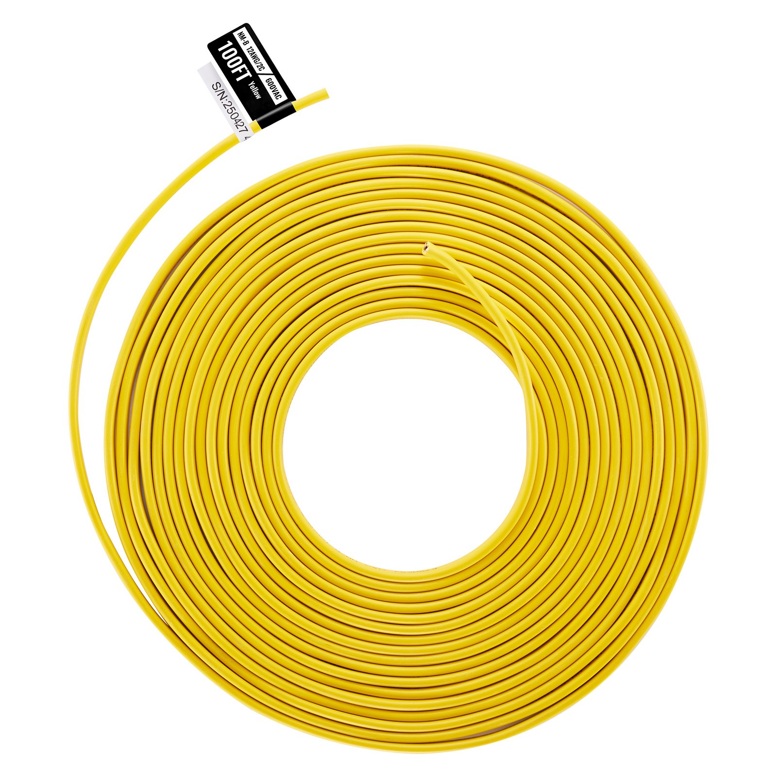 NM-B Wire 12AWG/2C Copper Core Cable 100 ft Electrical Wire with Ground