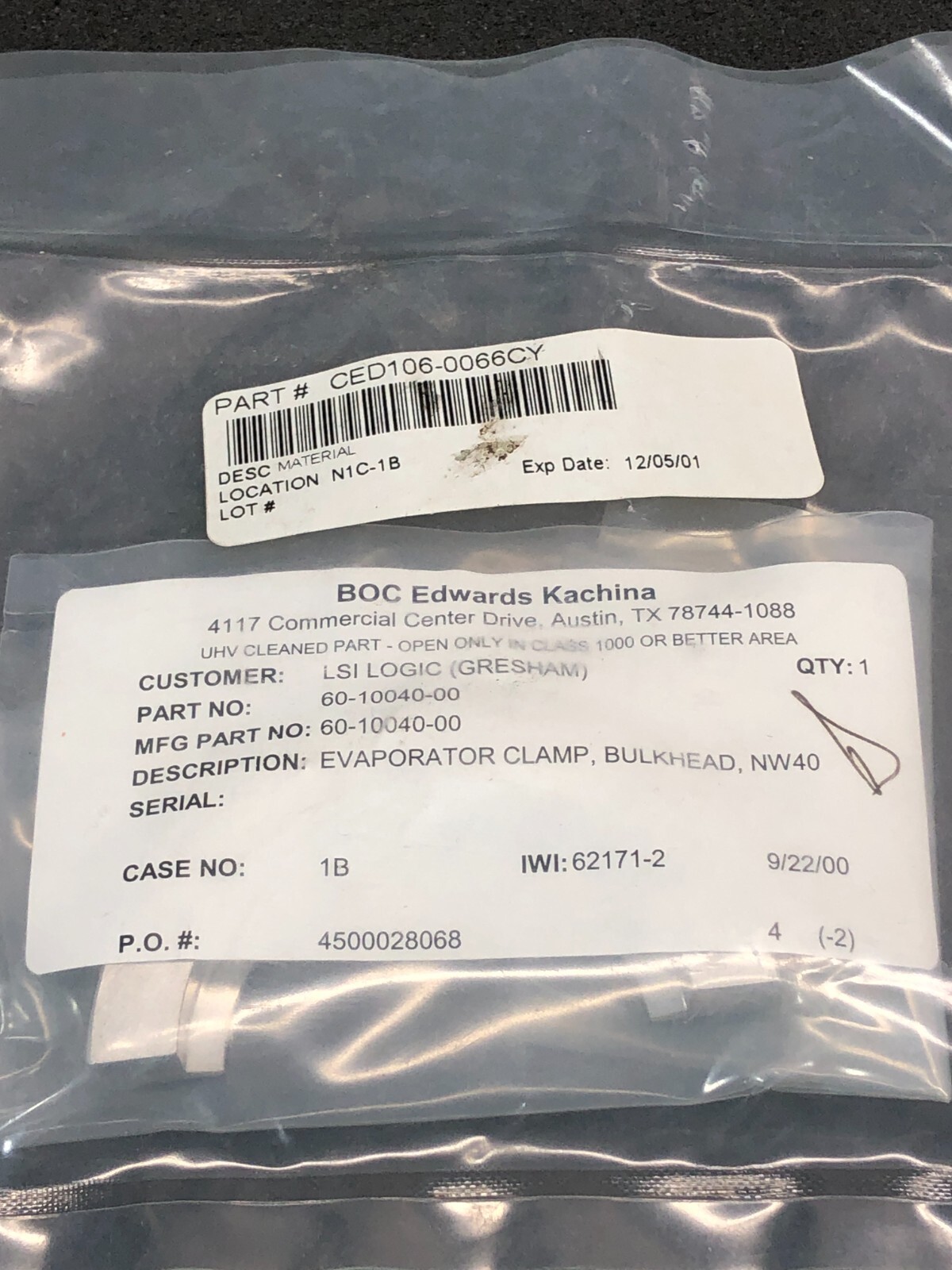 PENTAGON CED106-0066CY HALF ALUMINUM RING, 181421