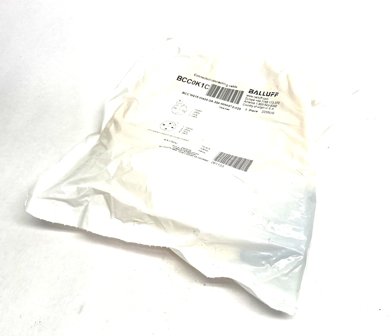 Balluff BCC0K1C High Performance Welding Cable BCC W415-W424-3A-304-NW44T2-020