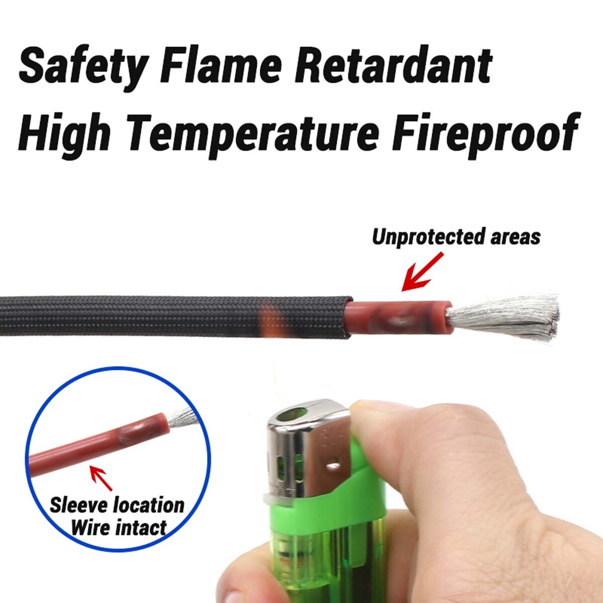 600°C Black HIGH TEMP Fiberglass Sleeving Wire Cable Insulation Tube 1 ~30mm Dia