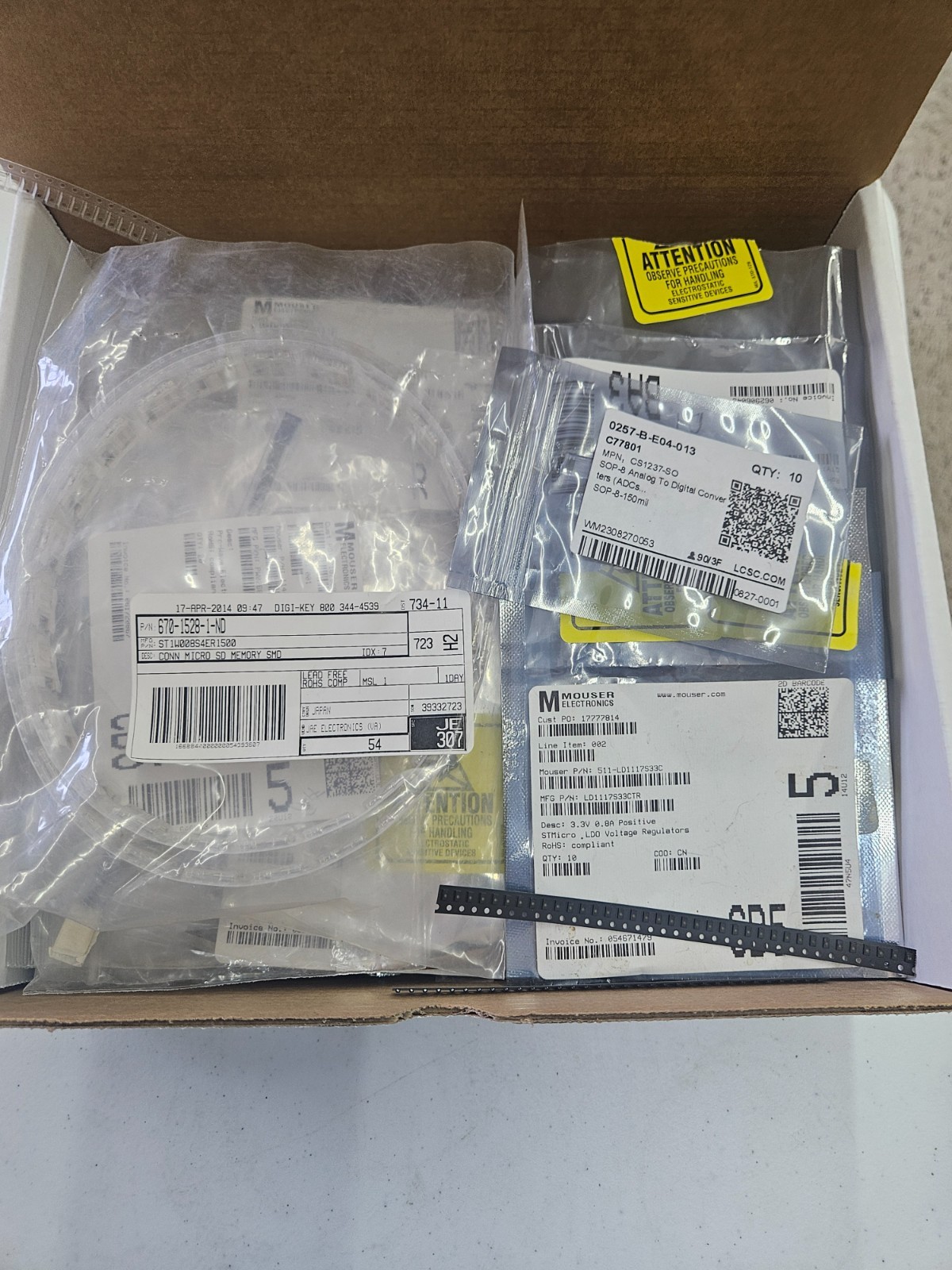Large Mixed Electronic Components Surplus Lot – New Old Stock