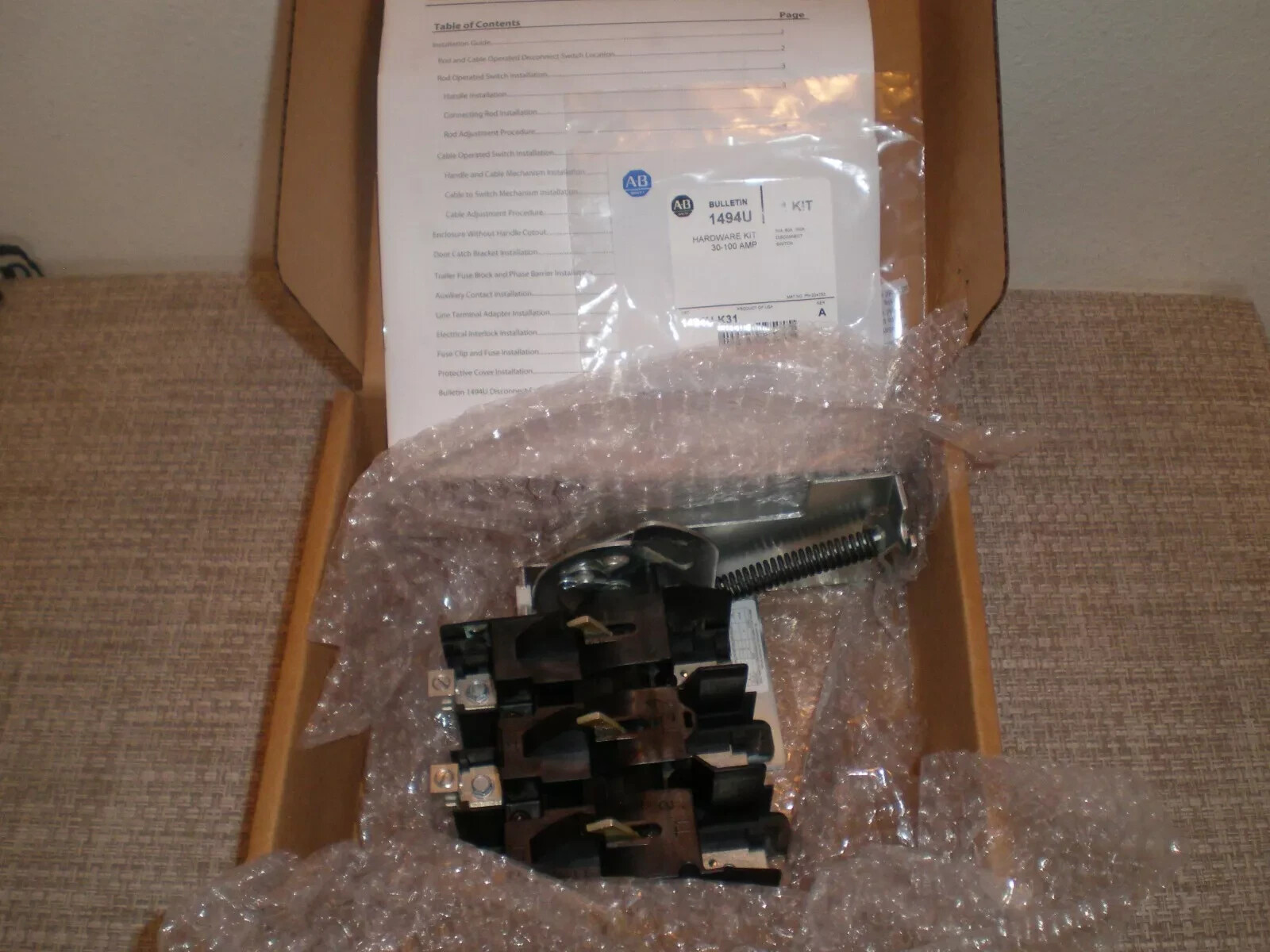 New! Allen Bradley 1494U-D60 SER A 60 Amp Disconnect Switch Free Ship!