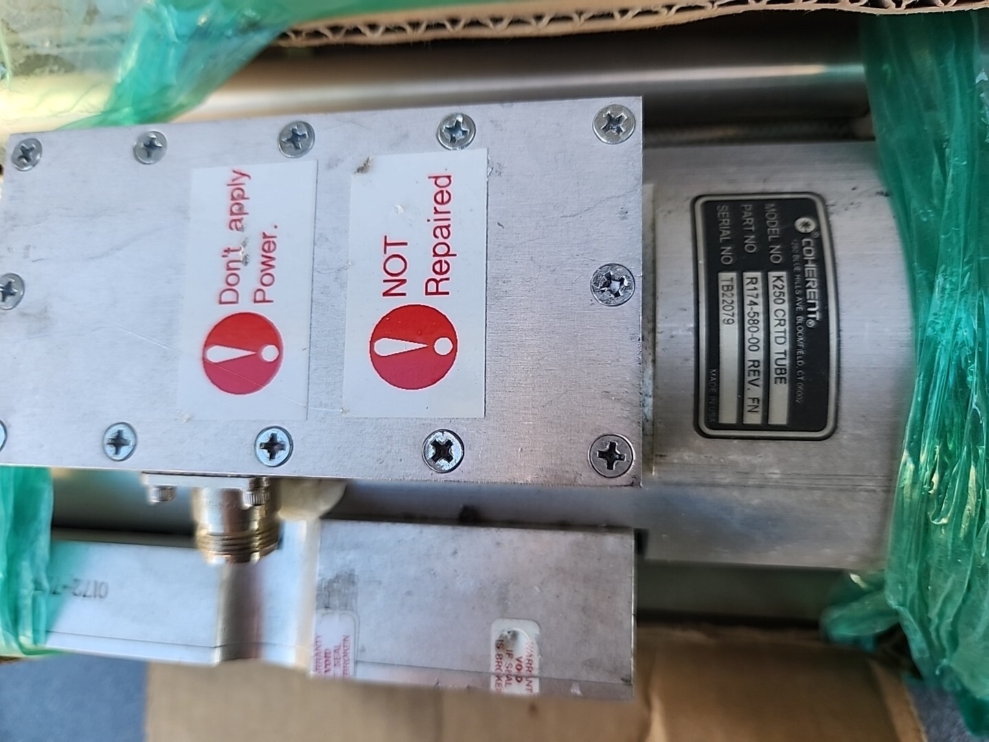 COHERENT K250 CRTD TUBE USED LASER