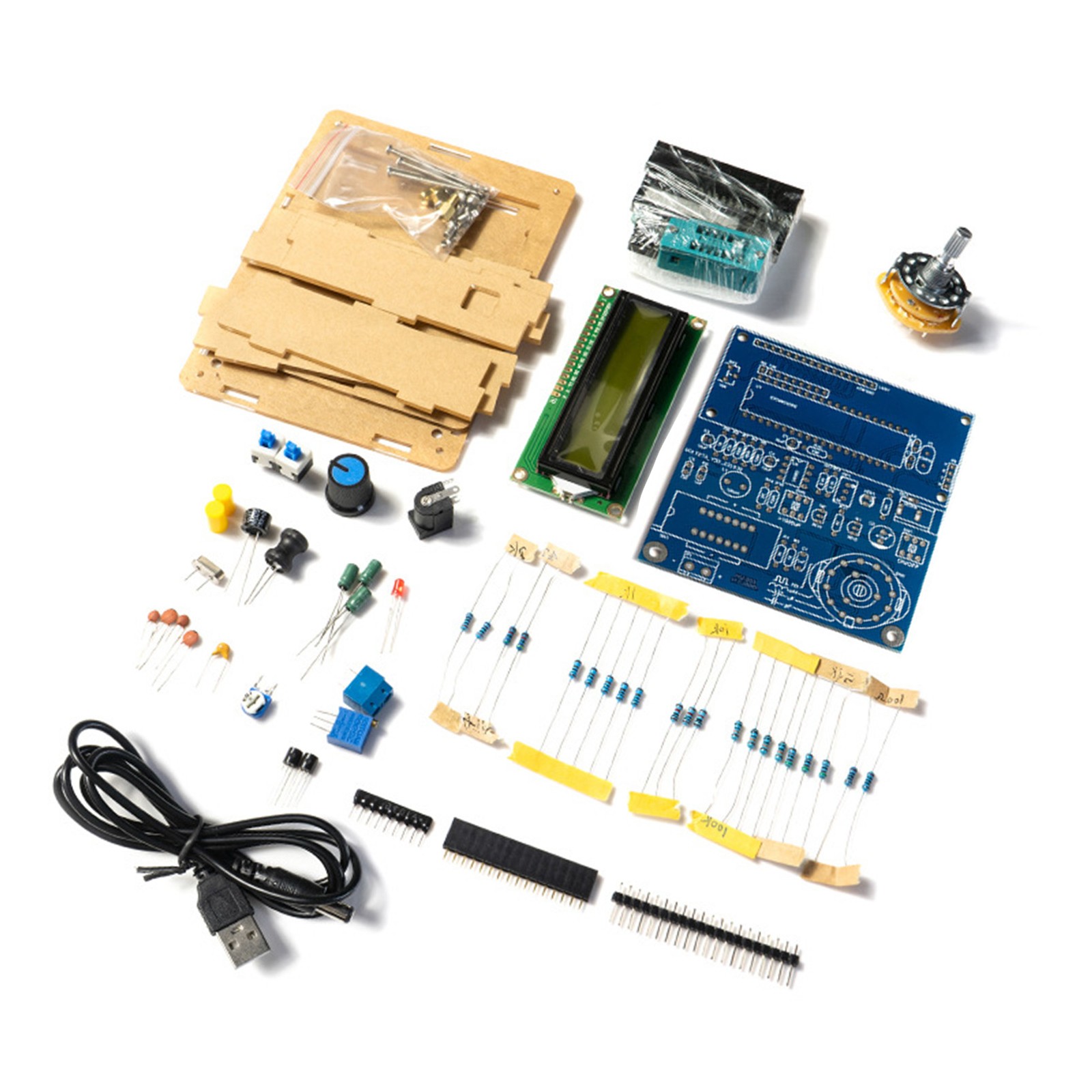 1 Set LCD Digital Screen Inductance Capacitance Meter Frequency Tester DIY Kit