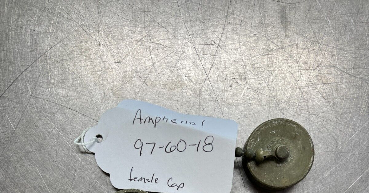 976018 AMPHENOL 97-60-18 FEMALE PLUG DUST CAP SIZE 18 – QTY of 2 Caps