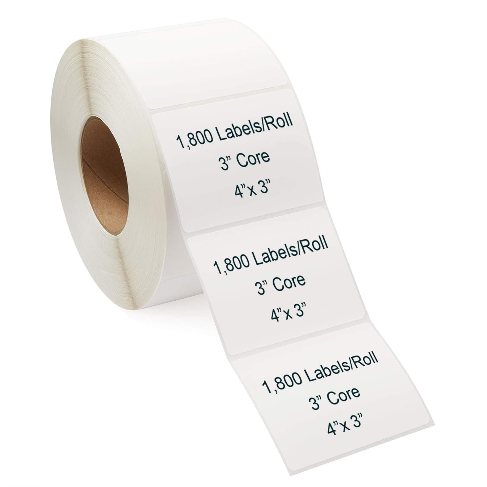 Industrial Thermal Transfer Labels, 4 x 3 Inches, 3 Inch Core, 1,800 Labels/R…