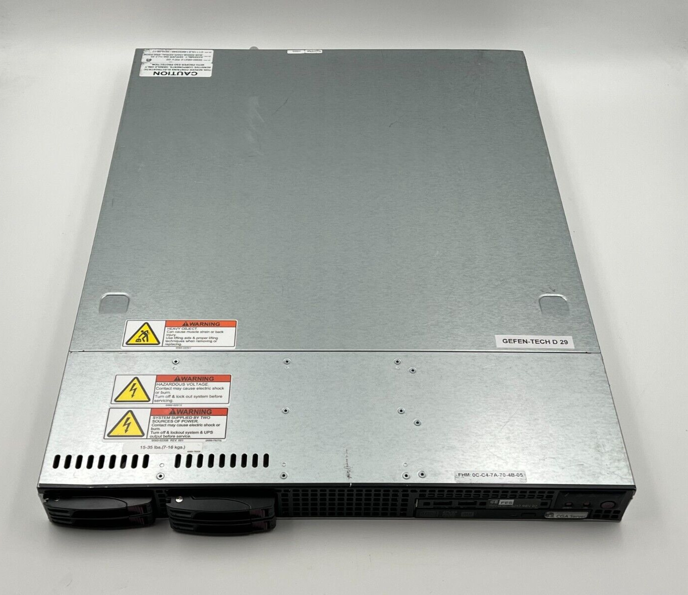 APPLIED MATERIALS 0090-08212 ASSEMBLY CGA SERVER SM 1U 2.33-8GB-500GB-HWR AMAT