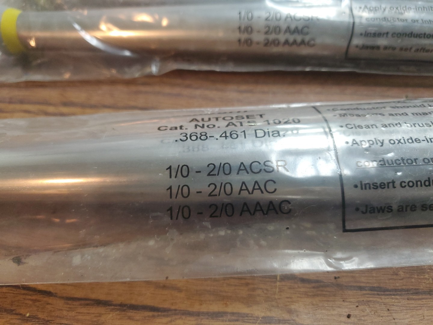 (5-PCS) BLACKBURN AUTOSET SPLICE ATS1020 FOR 1/0-2/0 (CX24C)