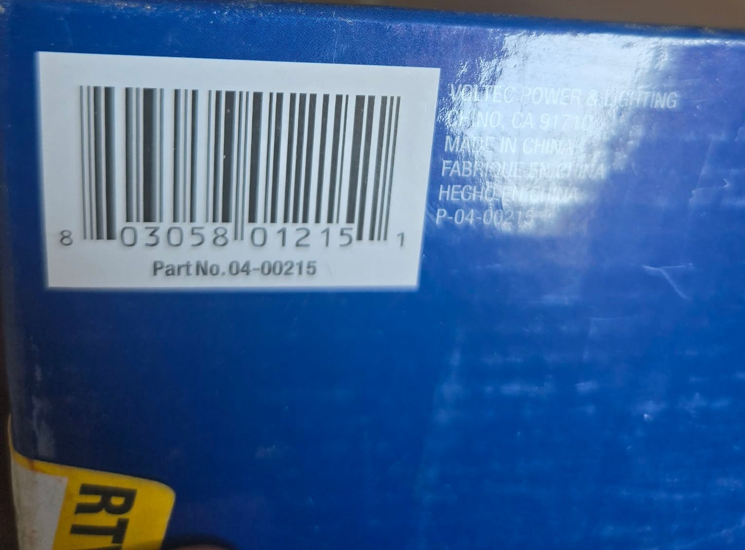 Voltec 04-00215 2′ W Generator Adapter TT-30P to (3x) 5-20R with E-Zee Lock NEW