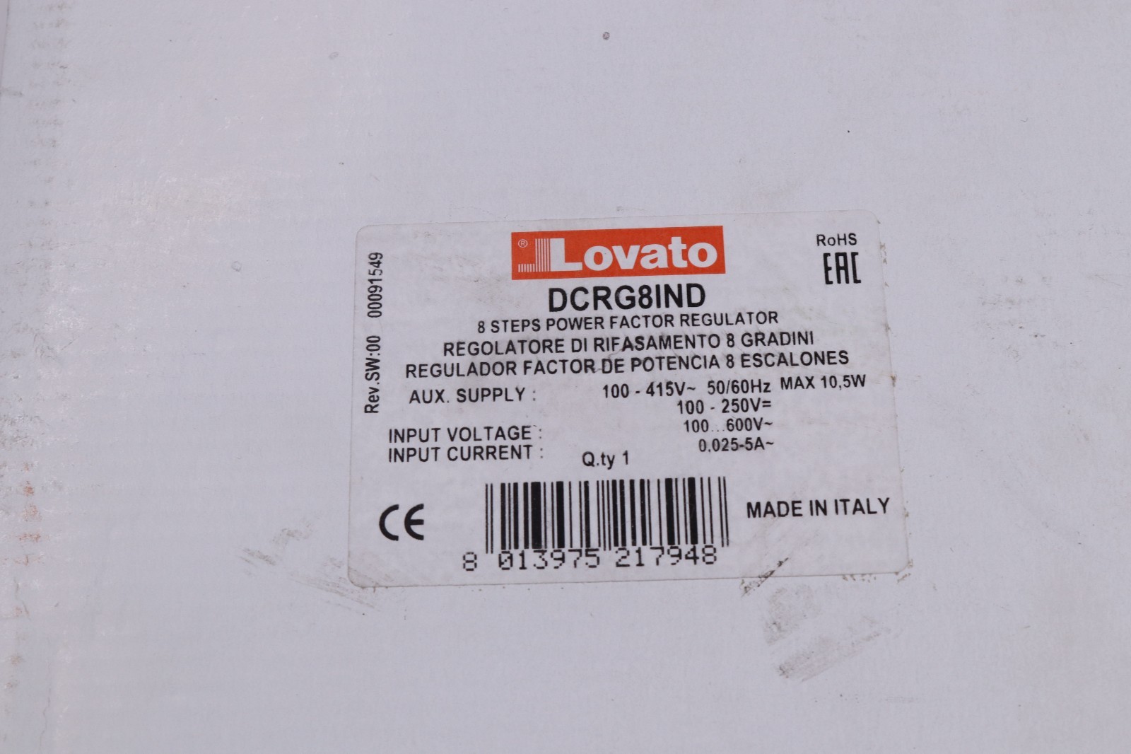 Lovato DCRG8IND MADE IN ITALY