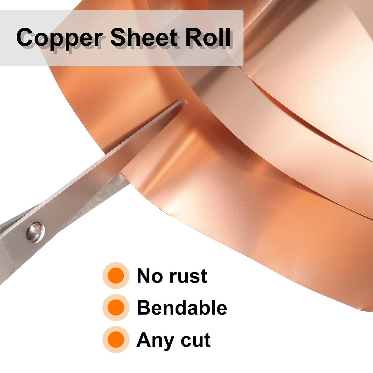 Pure Copper Sheet Metal Thin Foil Plate Copper Strip Thickness 0.1mm-0.6mm