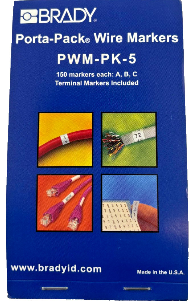 BRADY PWM-PK-5 Wire Markers
