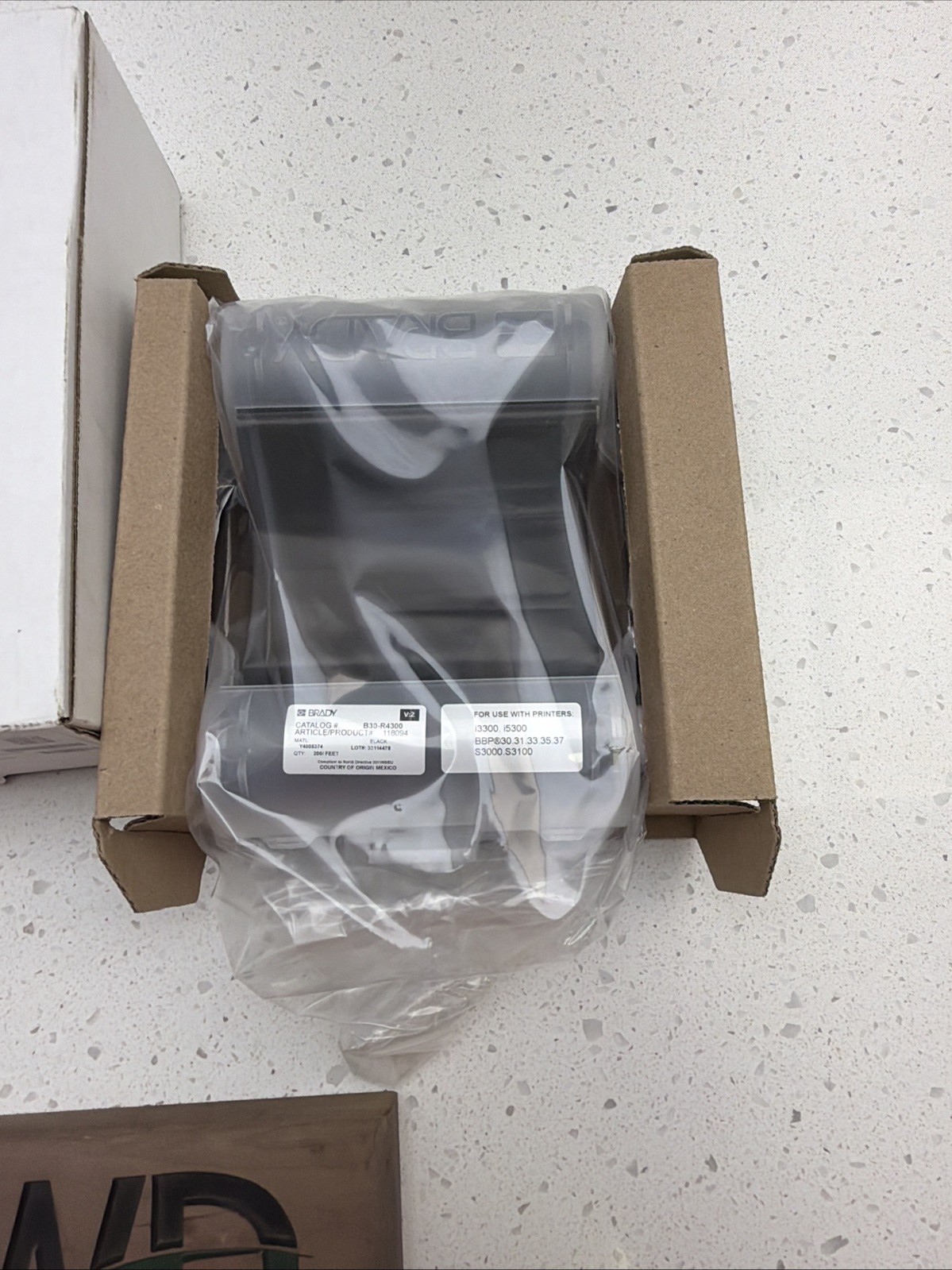 Brady B30-R4300 Black, 4.33″ Polyester Label, Printer Ribbon New