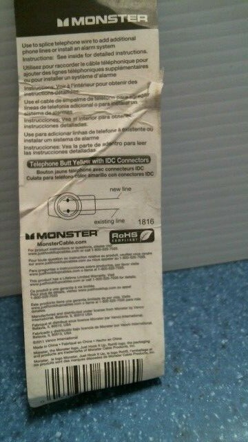 Monster Telephone Butt Yellow With IDC Connectors 10 PCS (140086-00) FS