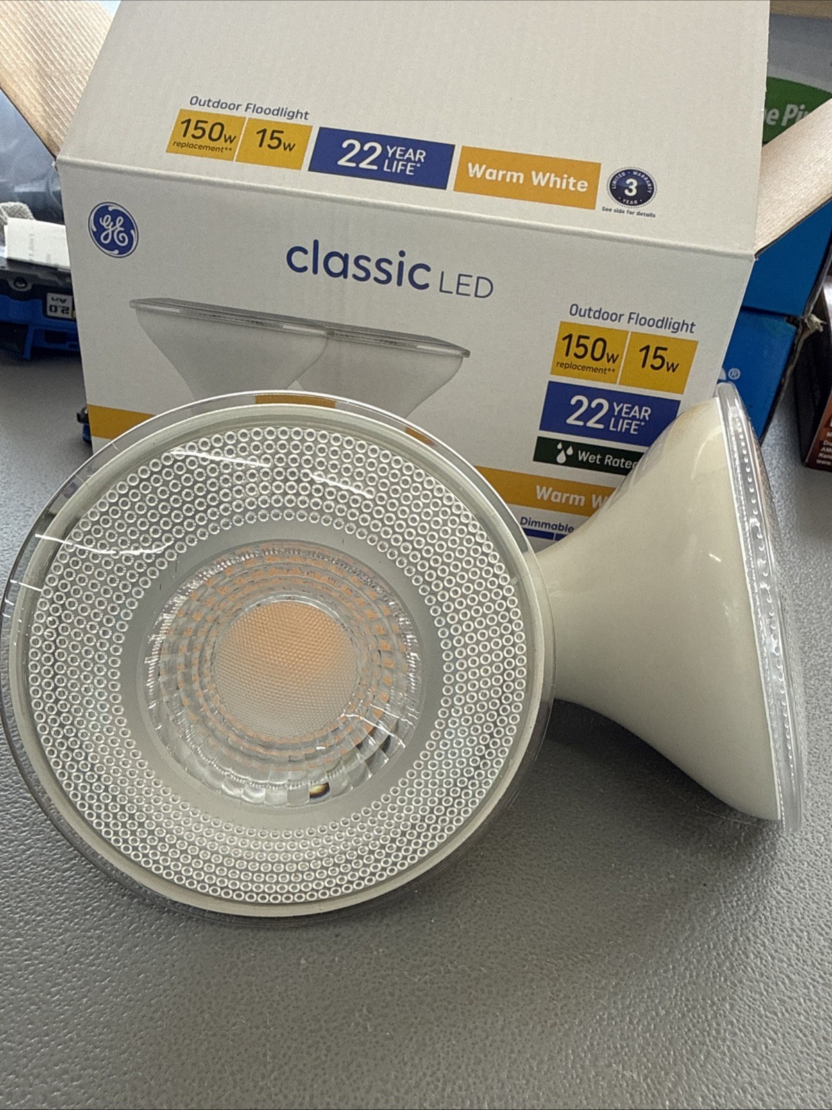 Classic LED GE 150 Watt EQ PAR38 Warm White Light Bulb