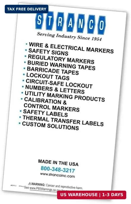 Premium Wire Marker Book Numbered 1-45 for Cable Management, Vinyl-Coated, High-
