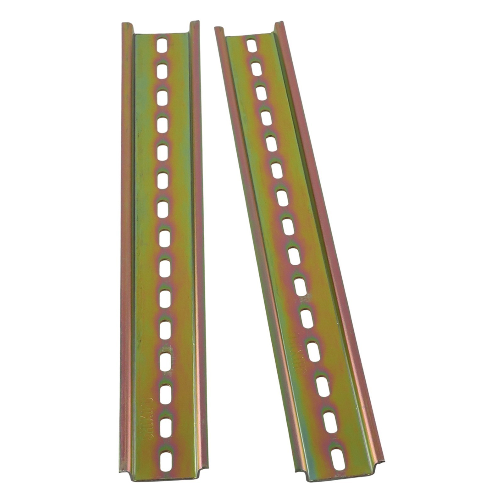 for 2 Pieces DIN Rail Slotted Aluminum 10cm-50cm Long 35mm Wide 7.5mm High