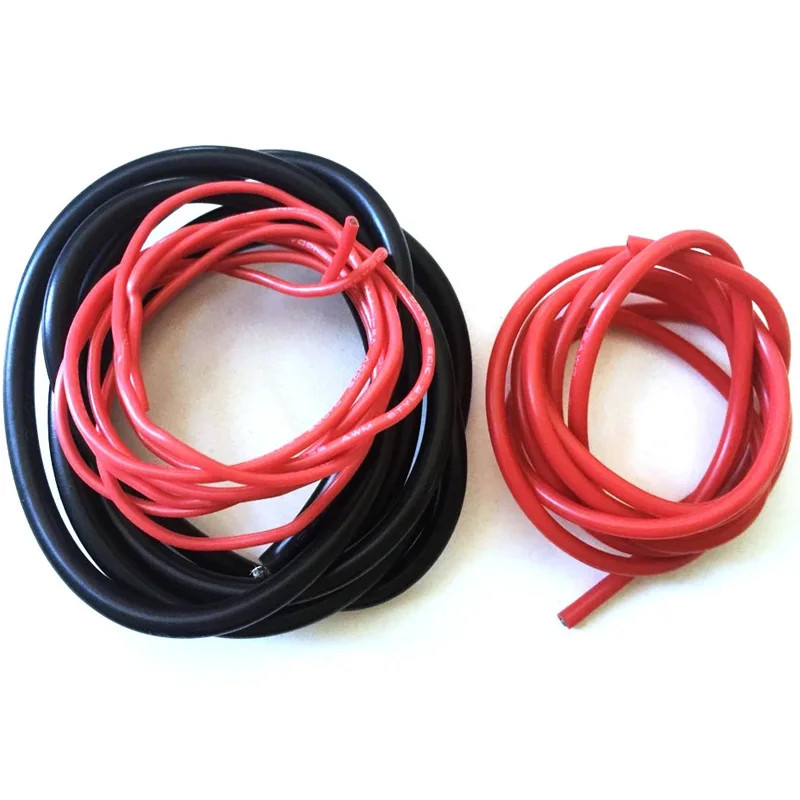 2 Meter Silicon Wire 8 10 12 14 16 18 20 22AWG Heatproof Soft Silicone Silica Ge