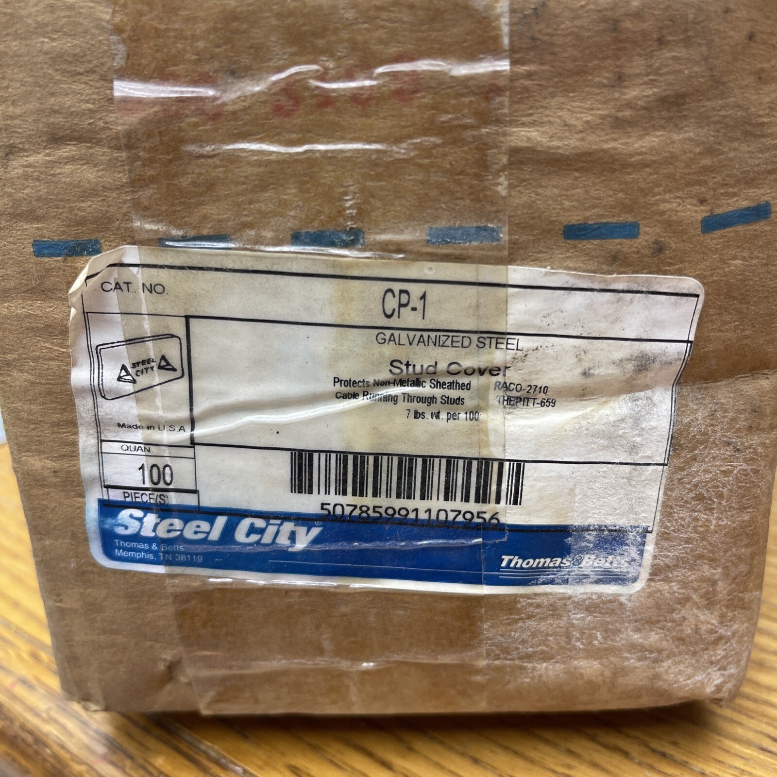 Steel City Stud Cover CP-1 Galvanized Steel – 100 Count