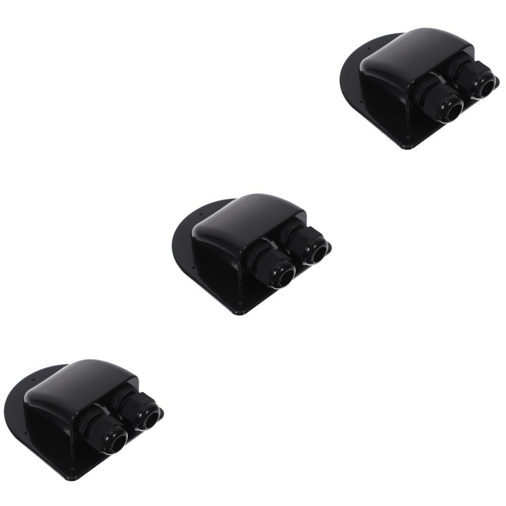 3 Pieces Solar Double Cable Gland Housing Dual Hole Glands Waterproof