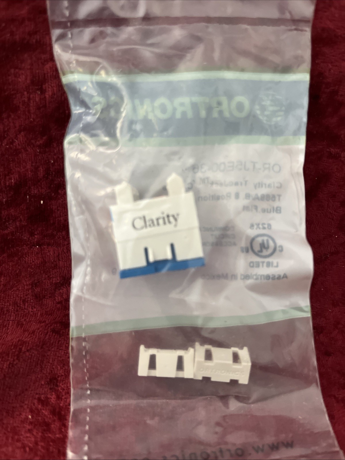 Ortronics Clarity TracJack CAT5E T568A/B 8-Position Flat Blue OR-TJ5E00-36