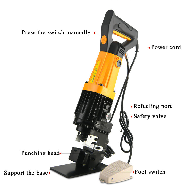 13T 1680W Hydraulic Hole Puncher Channel Steel MHP-20 Electric Punching Machine