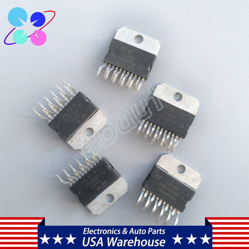 10 PCS L6203 ZIP-11 IC DRIVER FULL BRIDGE MULTIWAT ST 5A 12 V ~ 48 V T1 IC New