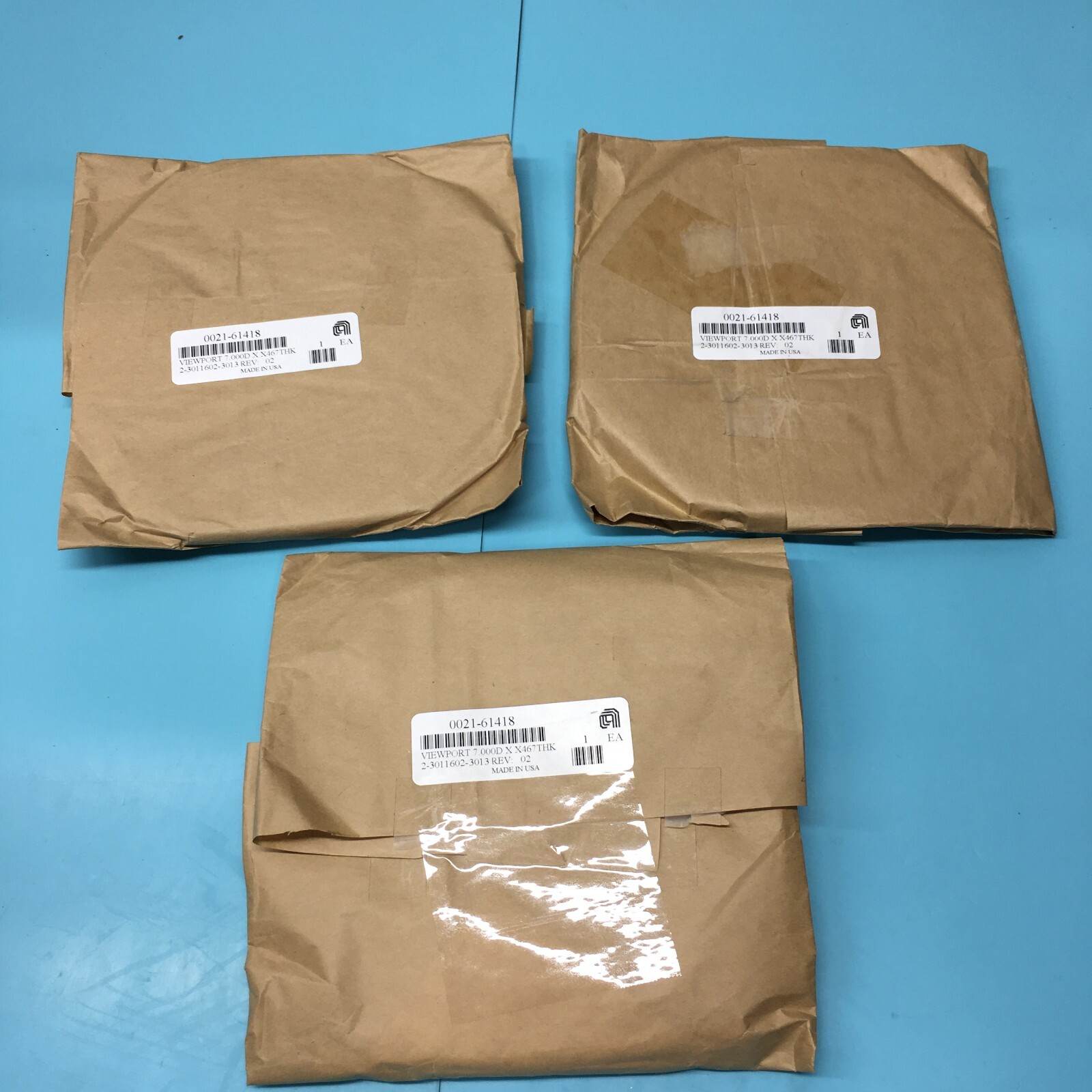 AMAT 0021-61418 VIEWPORT 7.000 X X467THK 2-3011602-3013 REV 02, 120040