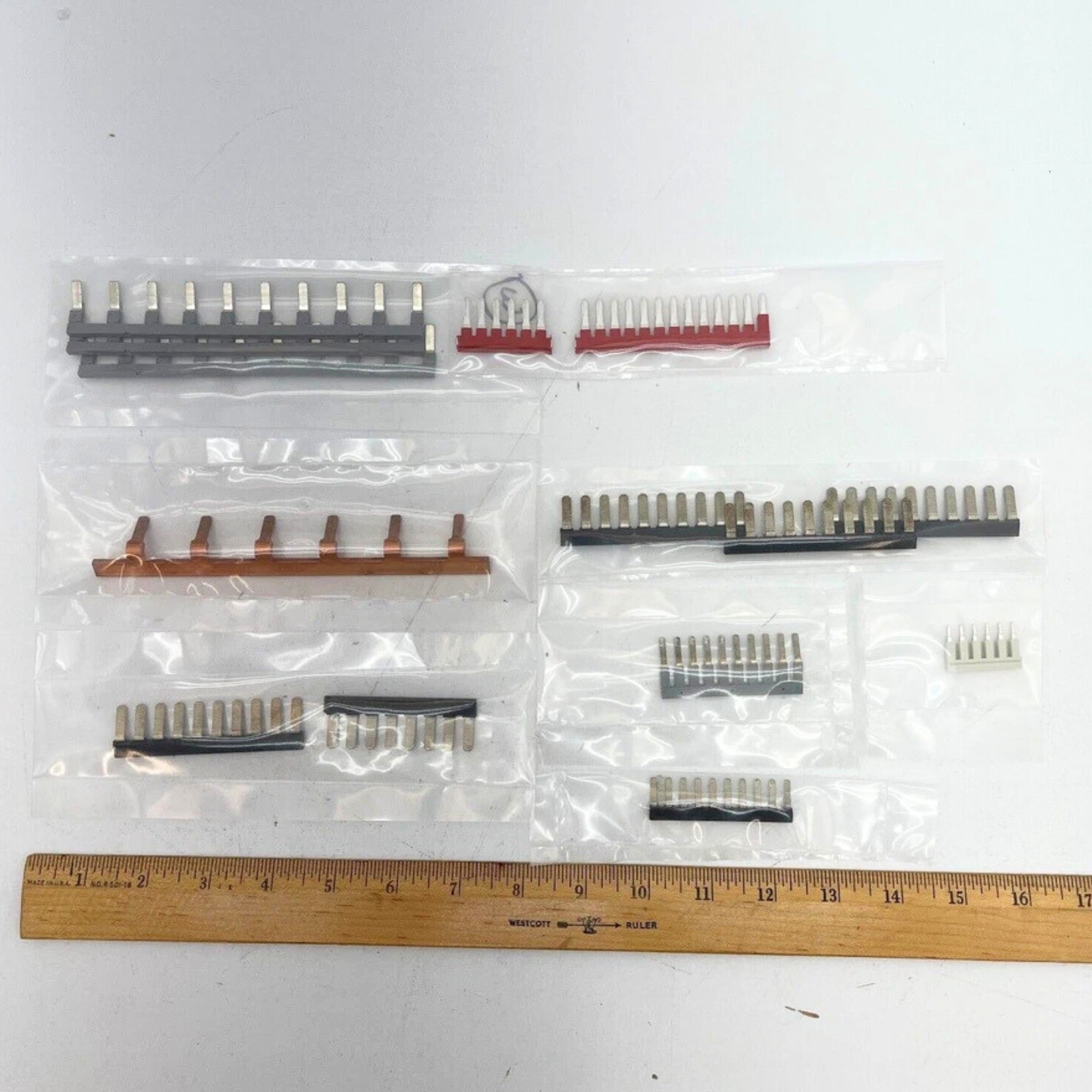 Mixed Lot of 5–10 Pole Push-In Jumper Bars New Open Box Terminal Block Connector