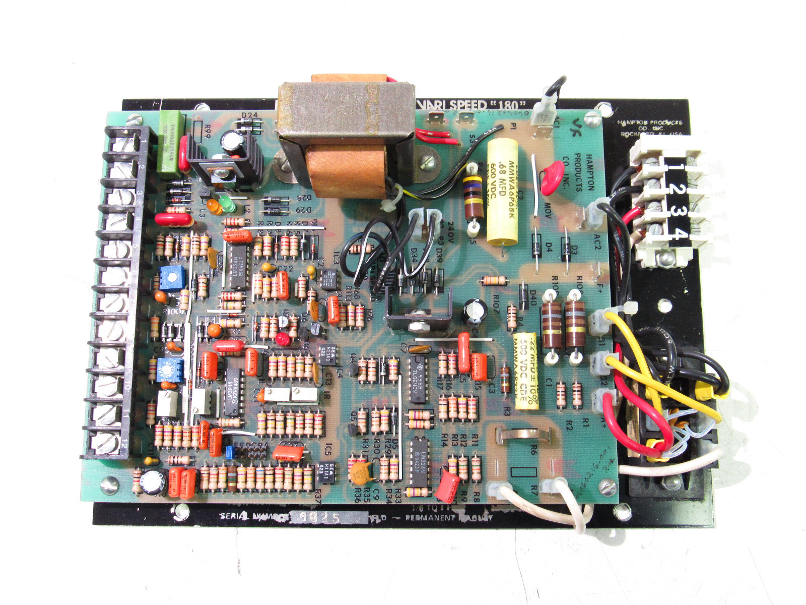HPC 700326 VARI SPEED 180 CIRCUIT BOARD ASSEMBLY 0-100VDC ***XLNT***