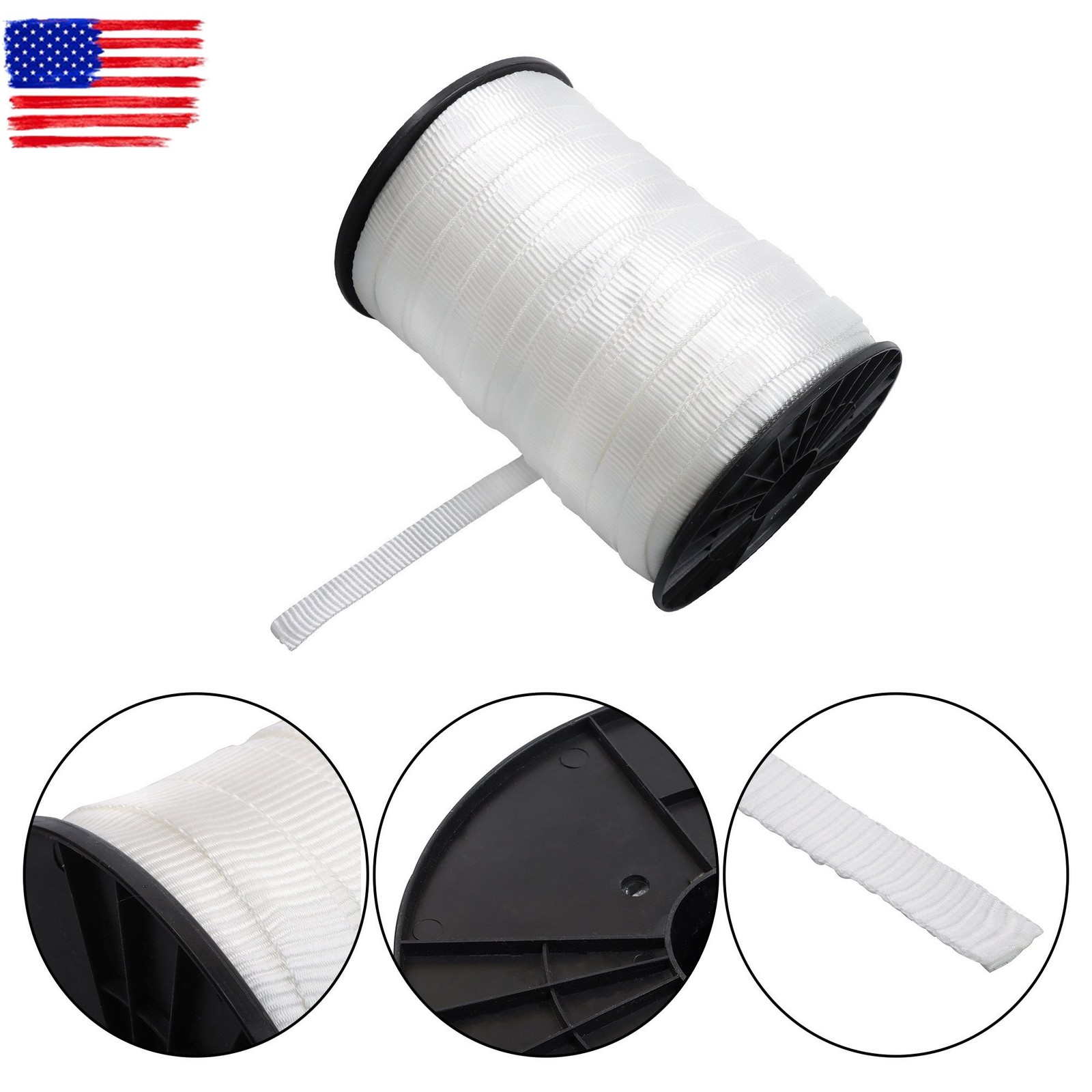 3/4″ × 600′ Mule Tape Flat Rope，Polyester Pull Tape，2500 Lb Tensile Capacity