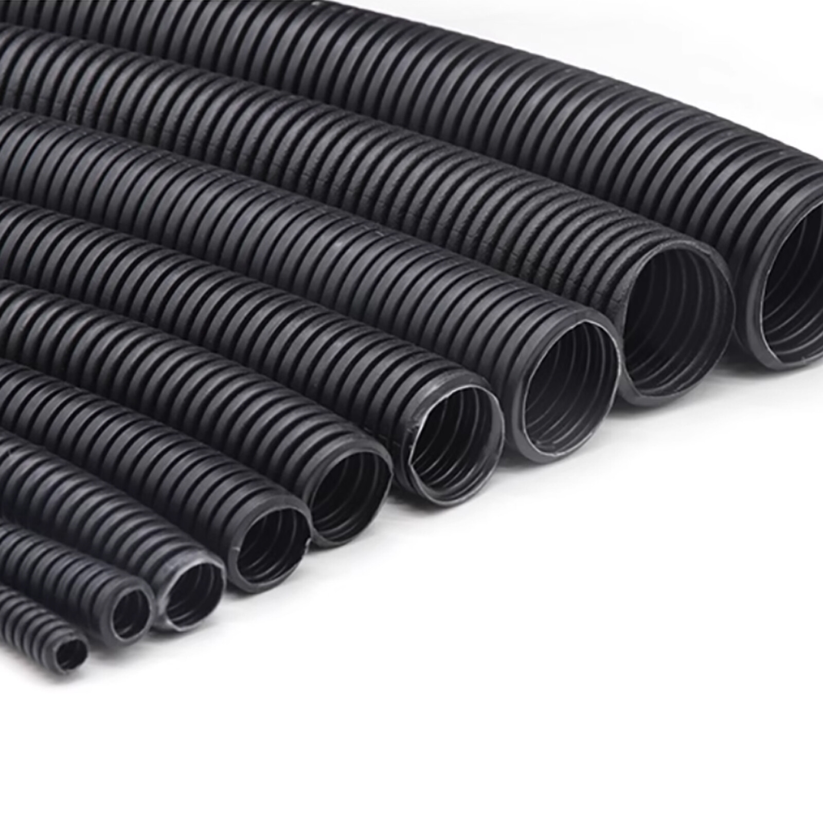 Black Conduit Split & Non Split Flexible Tube Cable Tidy Trunking Organiser