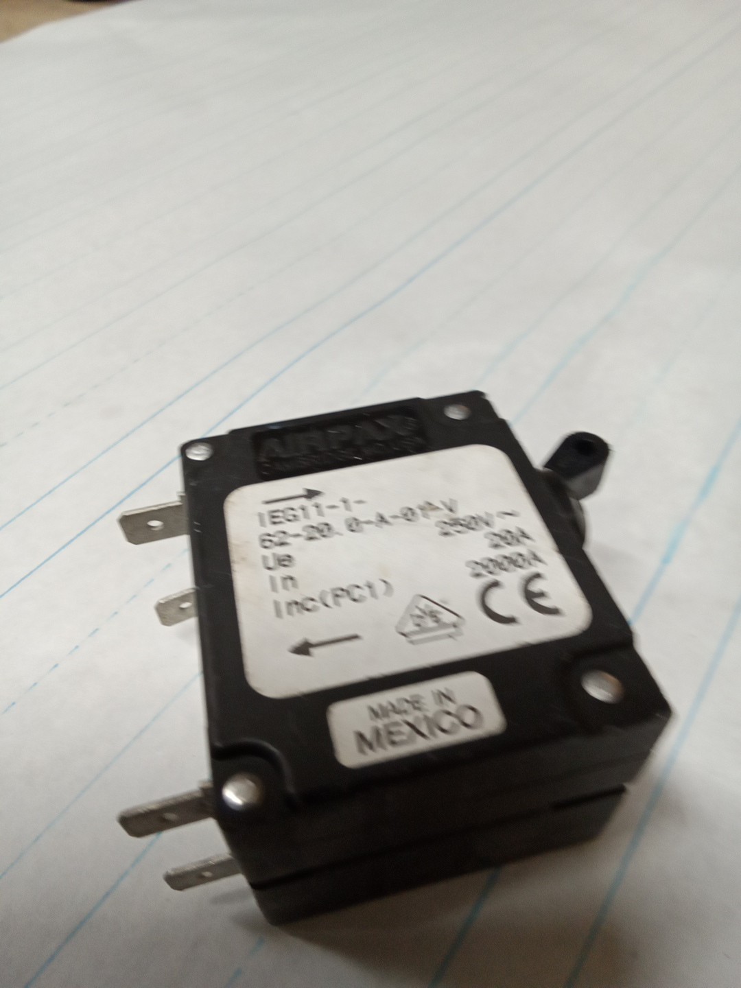 Airpax IEG11-1-62-20.0-01-V IEG1116220001V Circuit Protection