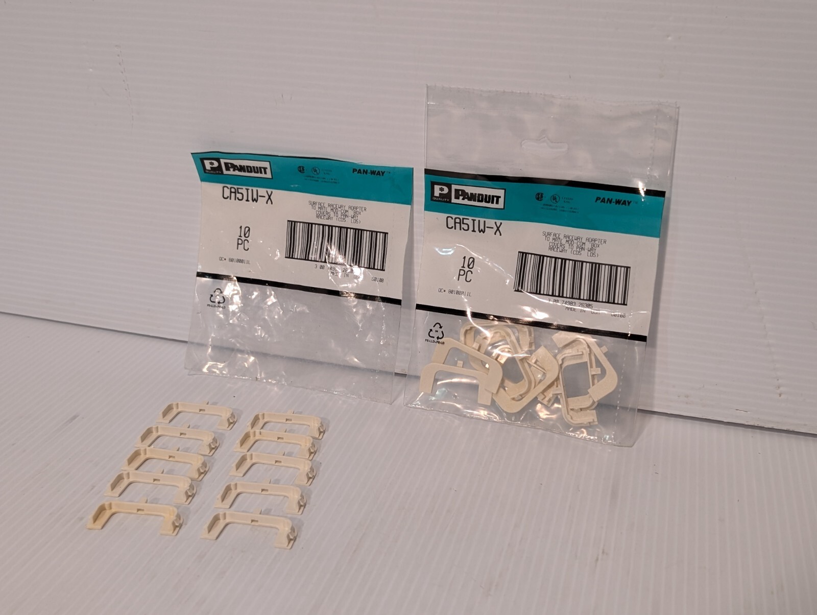 Lot of Panduit items: boxes, connectors, hangers, etc. as pictured plus more