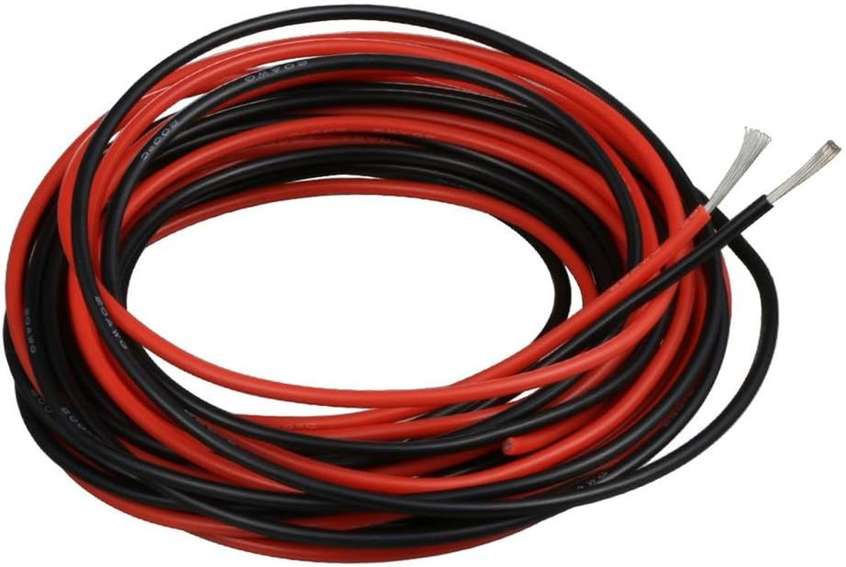 20 Gauge Silicone Wire 10 Ft Red and 10 Ft Black Flexible 20 AWG