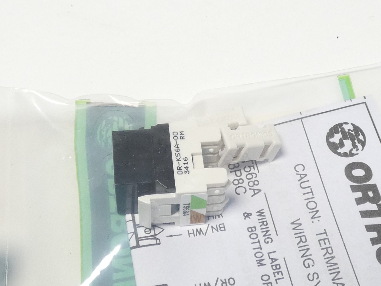 *Box of 20* Ortronics OR-KS6A-00 Cat6 Keystone Jack Module Black – NEW Surplus!