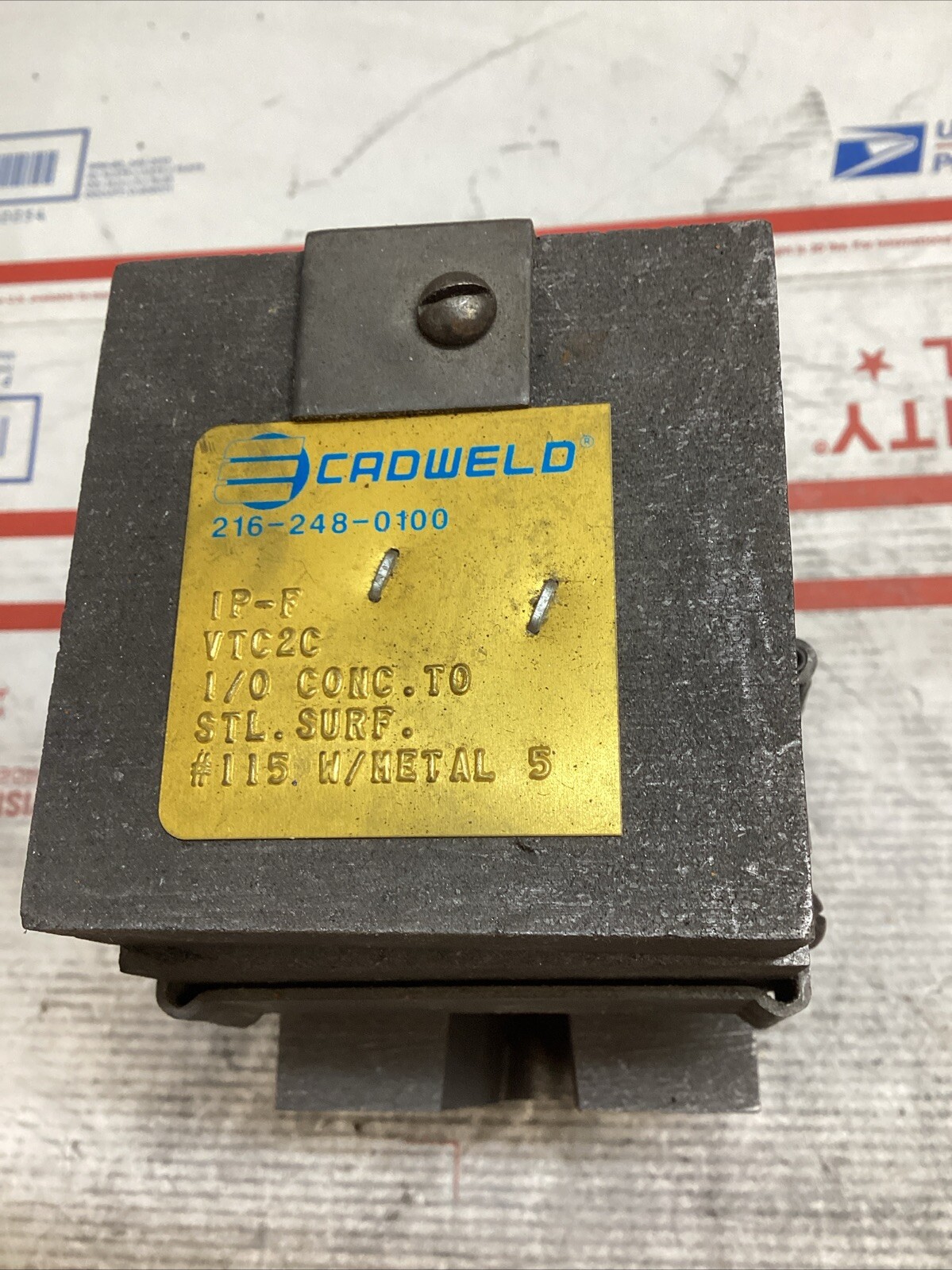 ERICO CADWELD IP-F VTC2C MOLD 1/0 CONC RUN & TAP STL #115 CART ED4U 3295
