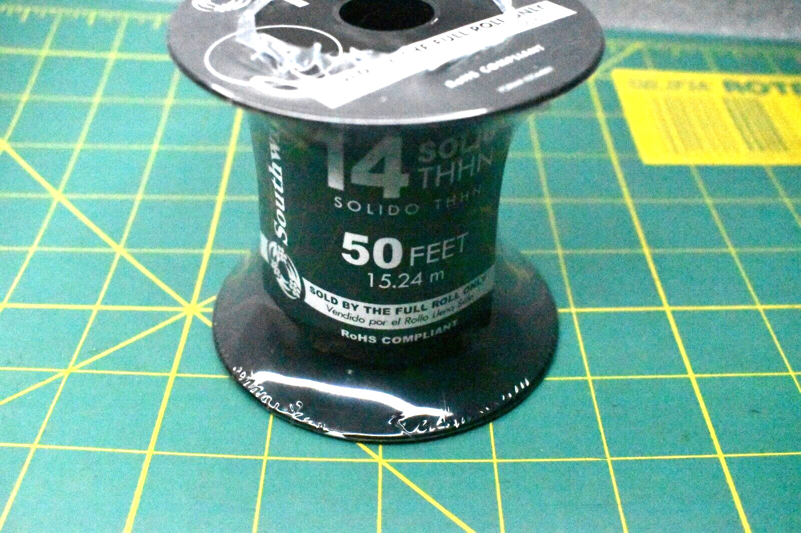 SOUTHWIRE 50 Ft. 14 Awg Solid Black THHN Electrical Wire AWM 600 VOLTS