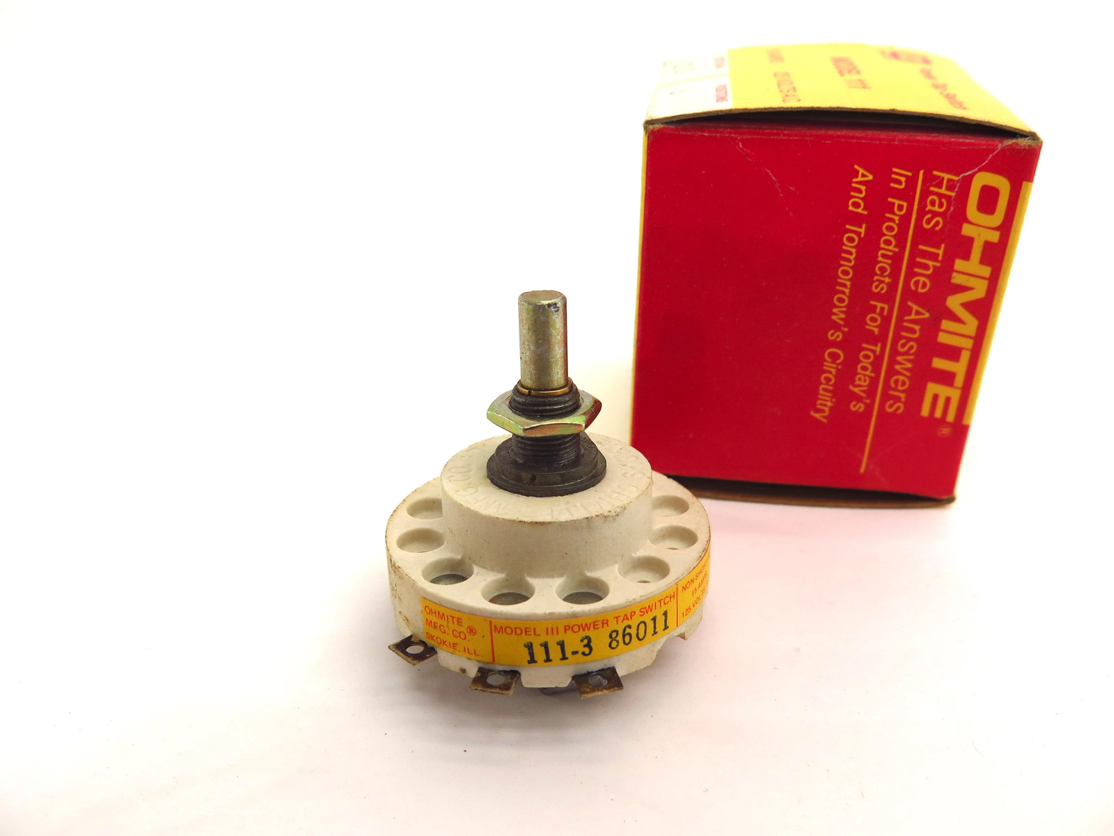 Ohmite Model 111 Power Tap Switch 3 Positons 15A 125Vac