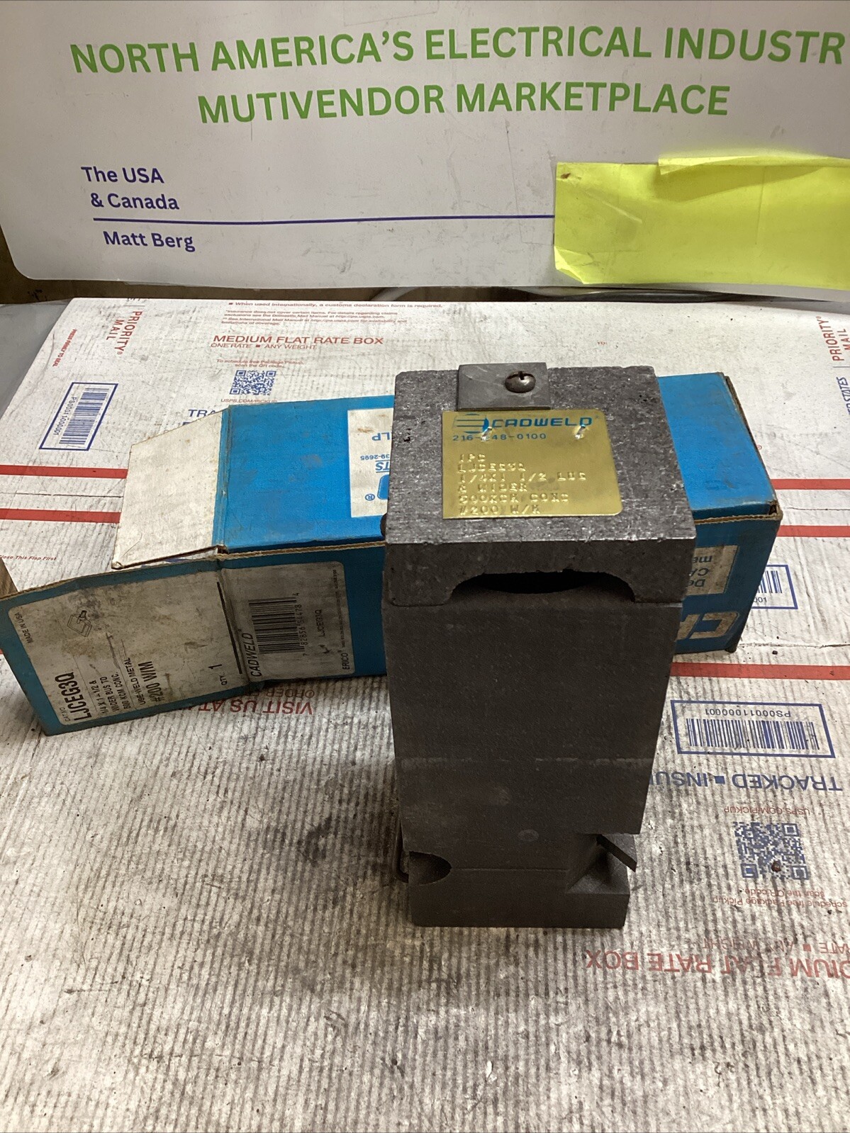 ERICO CADWELD IPC LJCEG3Q 1/4×1 1/2 LUG 500 CONC RUN & TAP #200 CART ED4U 3295