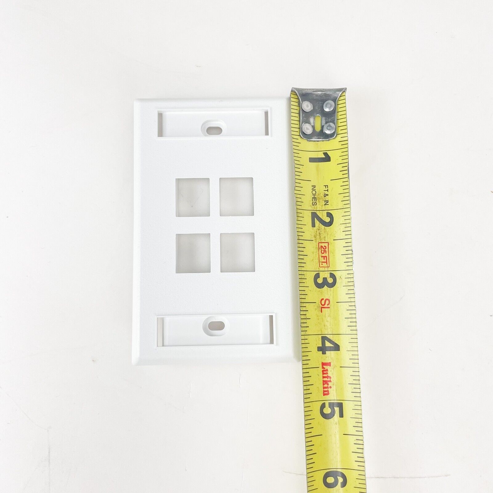 Ortronics OR-KSFP4-88 Single Gang Plastic Faceplate 4 Hole White Lot of 20 NEW