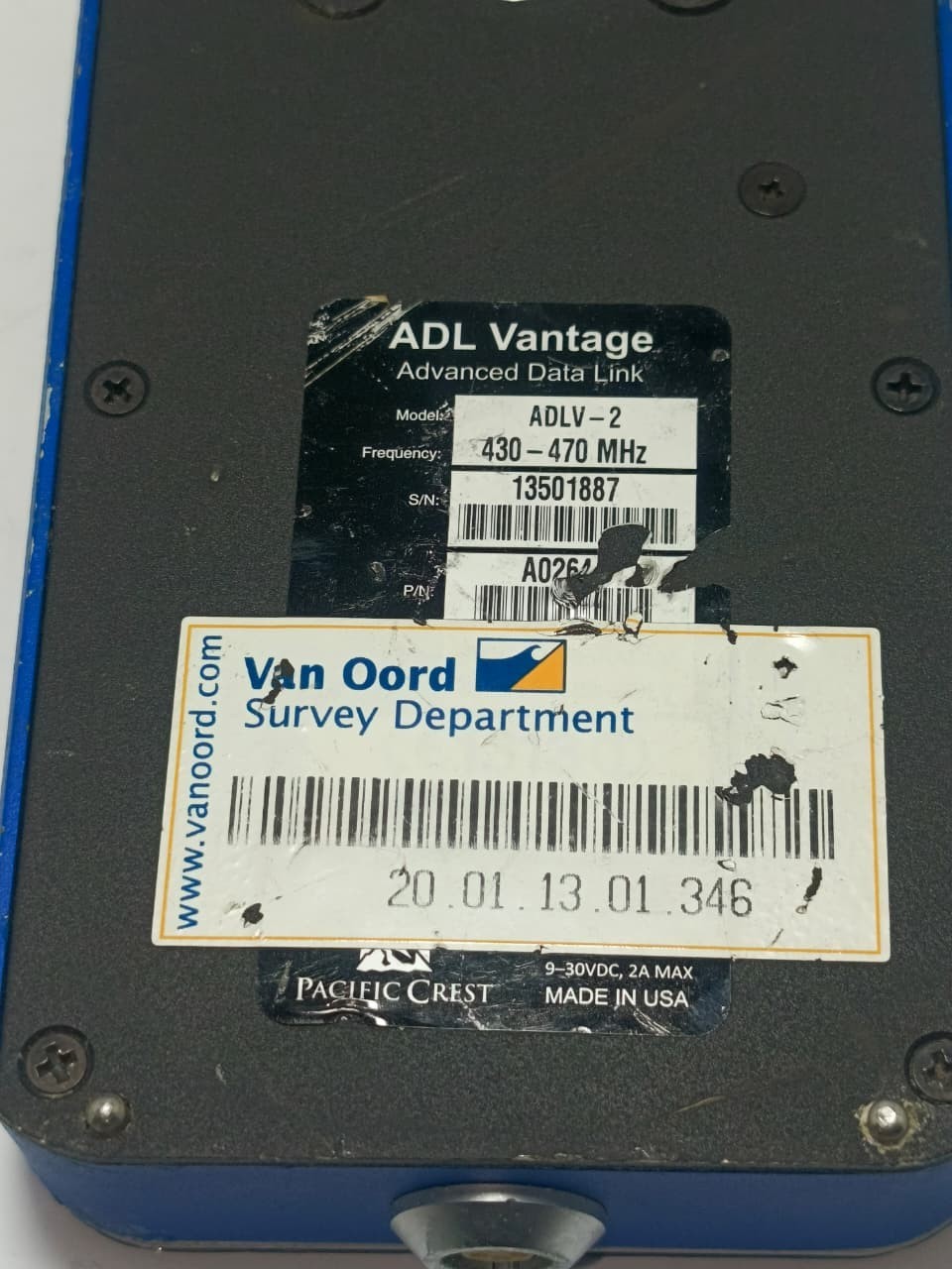 Pacific Crest ADLV-2 ADL Vantage A02644 Advance Data Link 430-470MHz