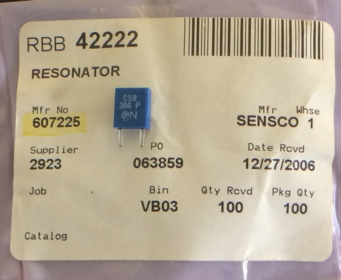 CSB384P MURATA RESONATOR 2 PIECES
